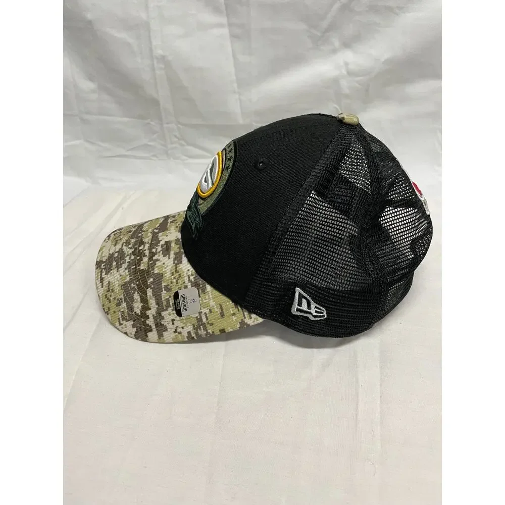 Green Bay Packers New Era Salute To Service Hat 9FORTY Adjustable Mesh Back